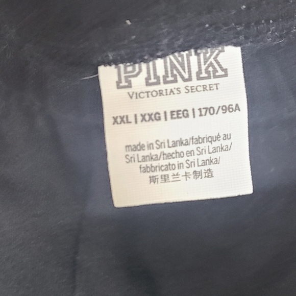 PINK Victoria's Secret Black Sweatpants Relaxed Fit Joggers XXL - Picture 3 of 6